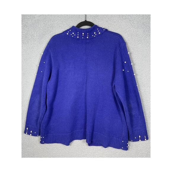 Vintage Storybook Womens Knit Snowman Cardigan Sweater Size M *Flaw - Picture 2 of 16